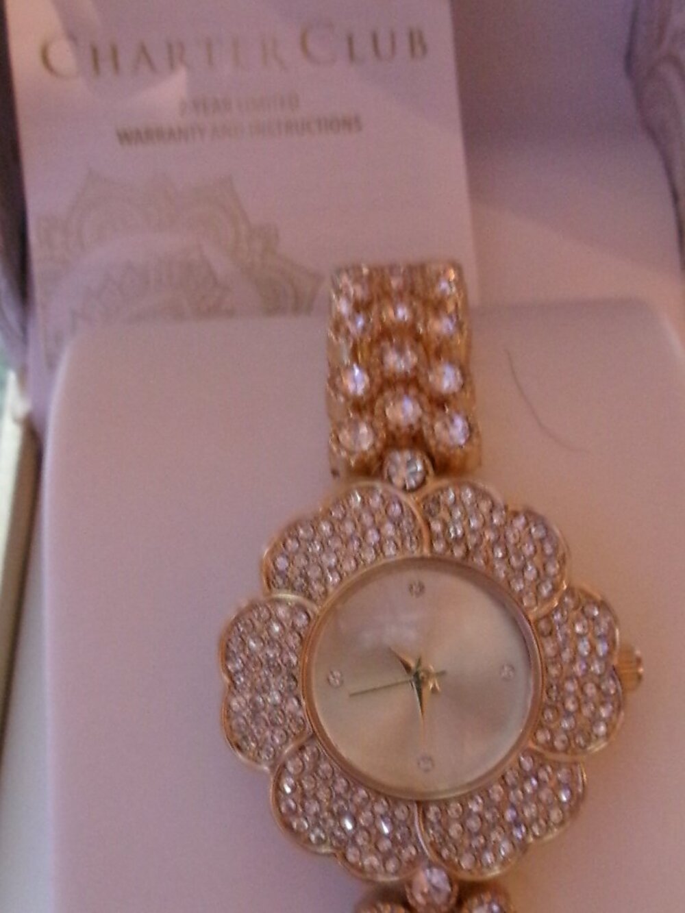 Elegant NWT Sparkling Flower Charter Club Watch